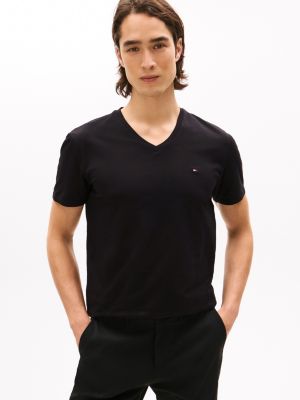 Slim Fit V-Neck T-Shirt, Black