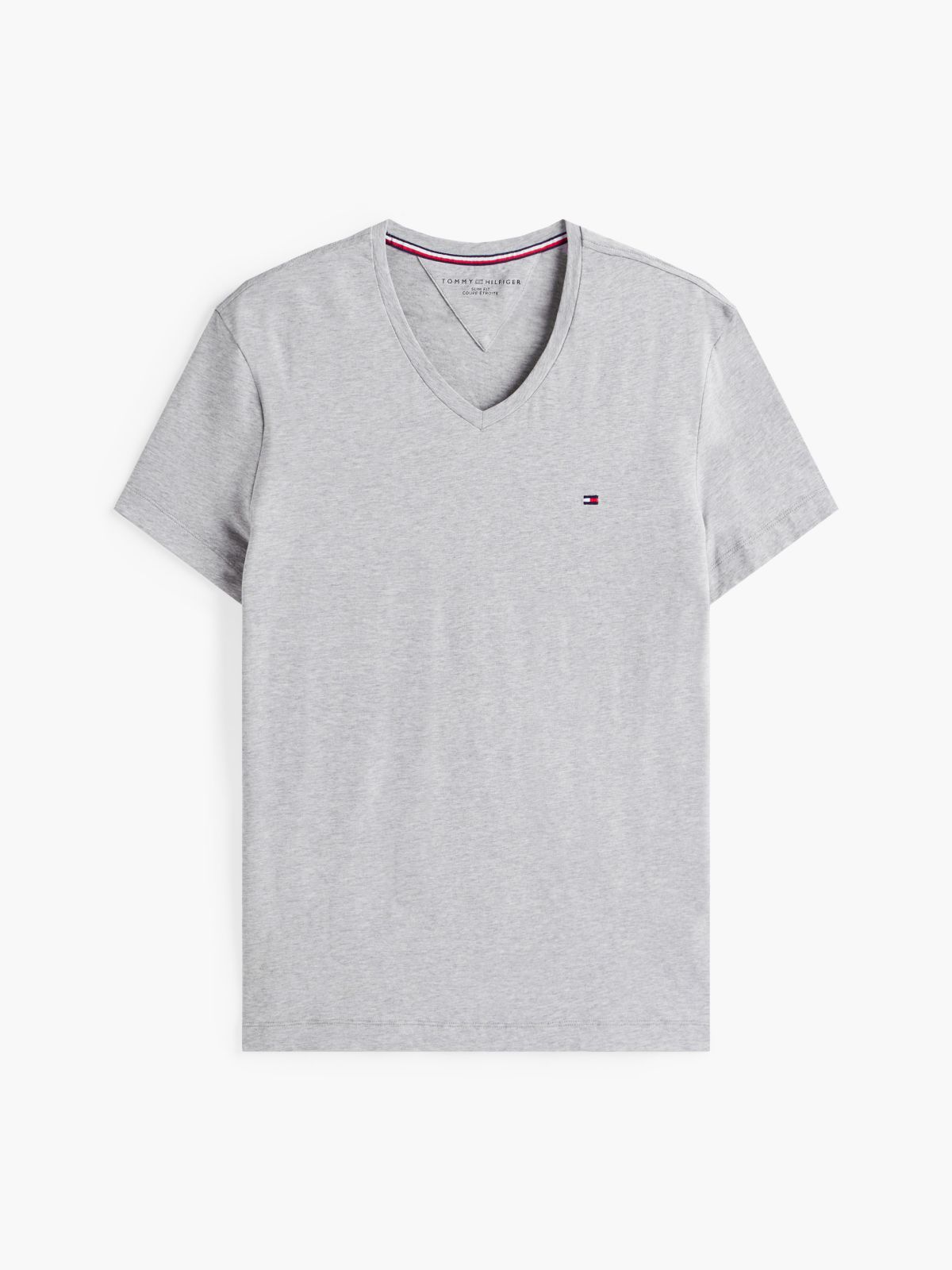 Slim Fit V-Neck T-Shirt — Grey Heather
