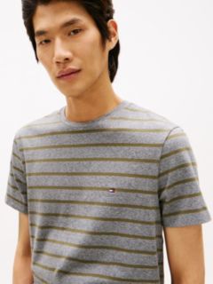 Extra Slim Stripe Stretch-Cotton T-Shirt — Grey Heather Stripe 2