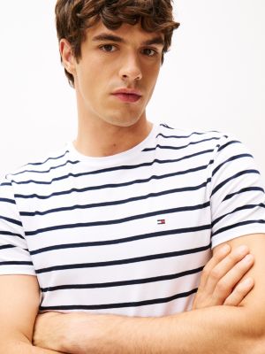 【SATIIIZ】Tosen Pigment Stripe Short Sleeve T-Shirt 사티즈