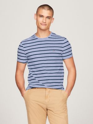 Slim Fit Premium Stretch Stripe T Shirt