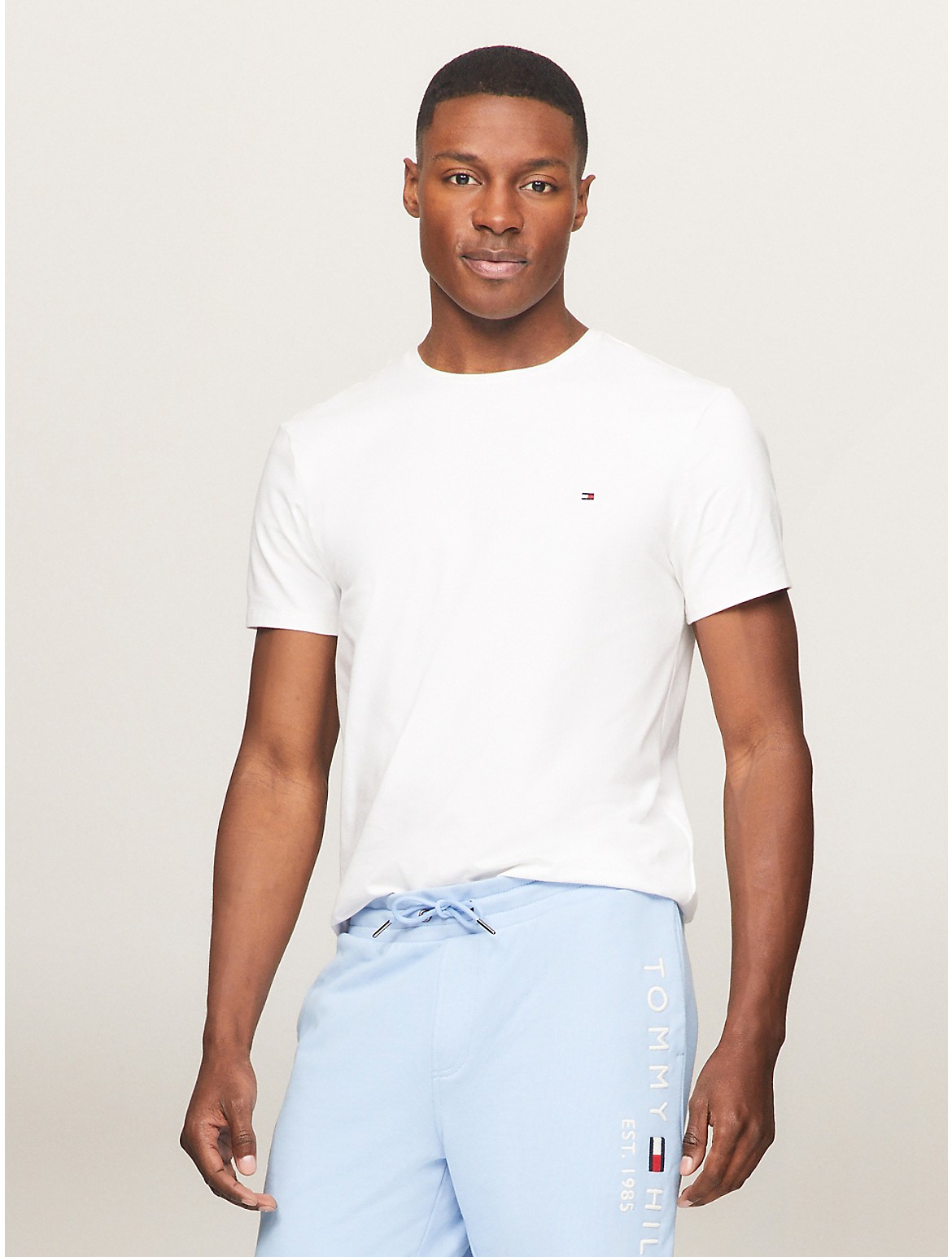 Shop Tommy Hilfiger Slim Fit Solid T In Optic White Th