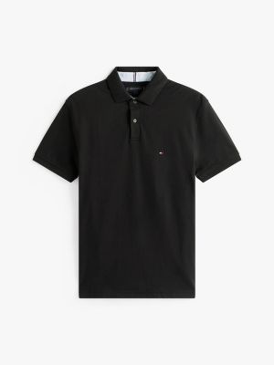 Мужское поло Tommy Hilfiger Regular Fit Stretch Tommy Polo, цвет: Чёрный — фото 5