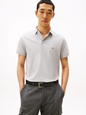 Regular Fit Stretch Tommy Polo, Grey Heather