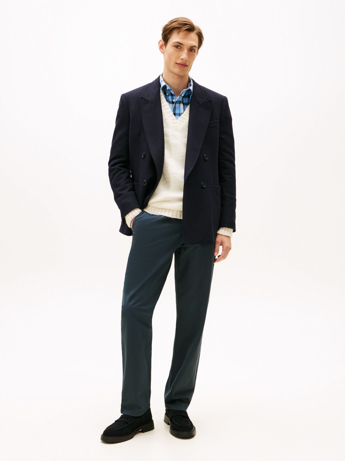 Straight Flex Chino — Military Denim