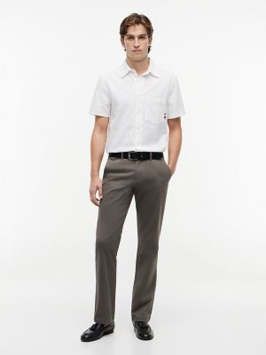 Tommy Hilfiger Men's Straight Flex Chino - Shady Stone - 29W x 30L