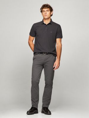 Regular Fit Stretch Tommy Polo, Grey Heather
