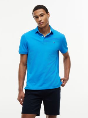 Regular Fit Stretch Tommy Polo, Deep Sky Blue