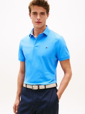 Regular Fit Stretch Tommy Polo, Blue Spell