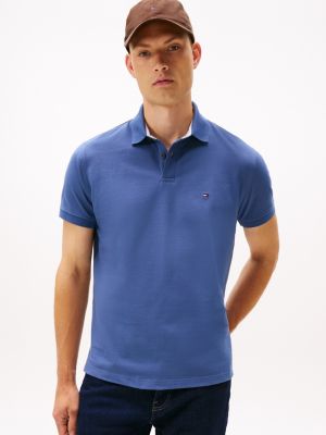 Regular Fit Stretch Tommy Polo, Bank Blue