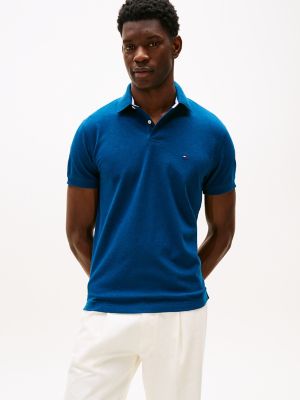 Regular Fit Stretch Tommy Polo, Blue Heather