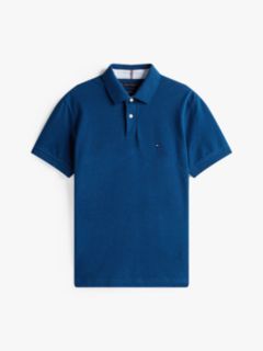 Regular Fit Stretch Pique Tommy Polo — Blue Heather 5