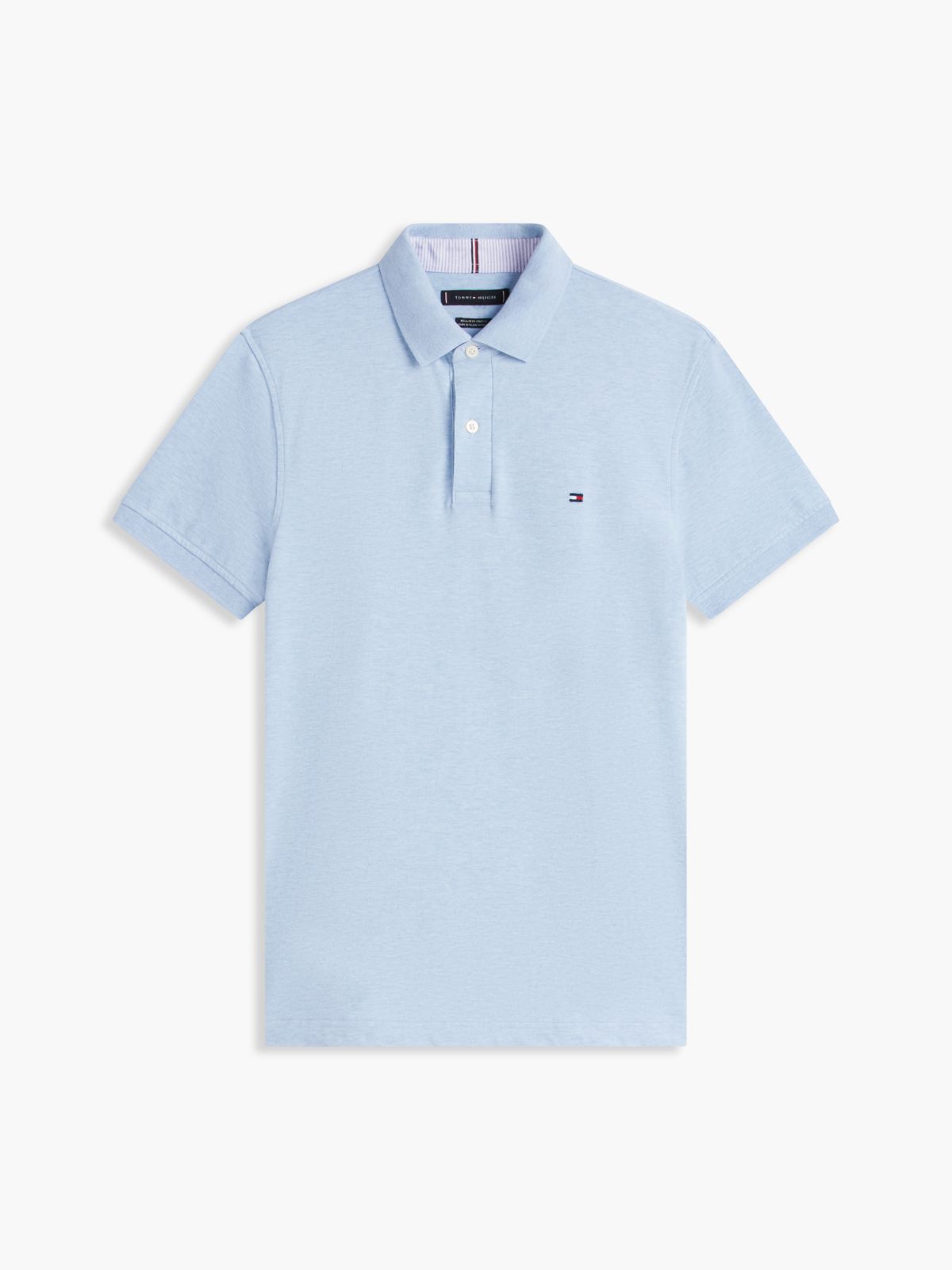 Regular Fit Stretch Pique Tommy Polo — Blue Heather