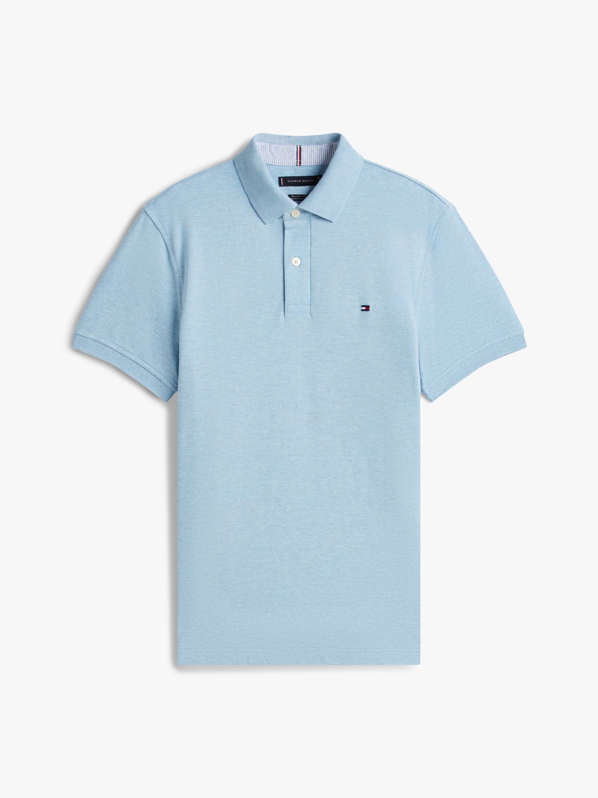 Regular Fit Stretch Pique Tommy Polo — Blue Heather