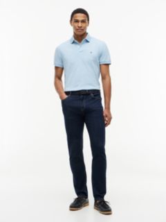 Regular Fit Stretch Pique Tommy Polo — Blue Heather 2
