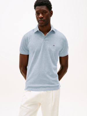Regular Fit Stretch Tommy Polo, Blue Heather