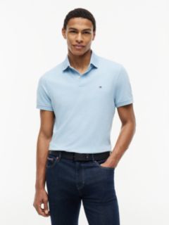 Regular Fit Stretch Pique Tommy Polo — Blue Heather 1