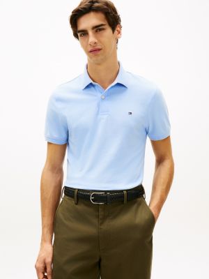 Regular Fit Stretch Tommy Polo, Light Blue