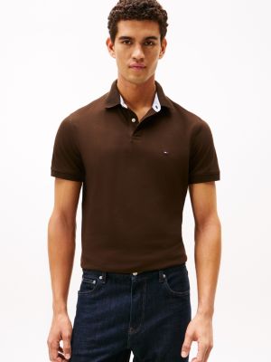 Regular Fit Stretch Tommy Polo, Dark Coffee