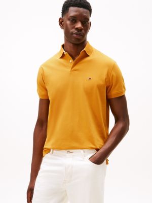 Regular Fit Stretch Tommy Polo, Collegiate Ochre
