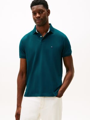 Regular Fit Stretch Tommy Polo, Midnight Turquoise