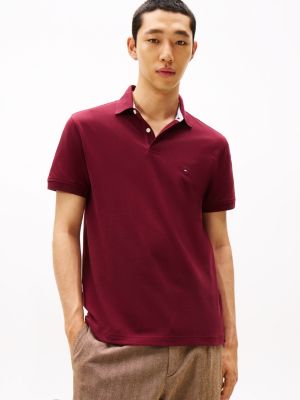 Regular Fit Stretch Tommy Polo, Deep Rouge