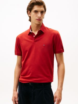 Regular Fit Stretch Tommy Polo, Dark Magma