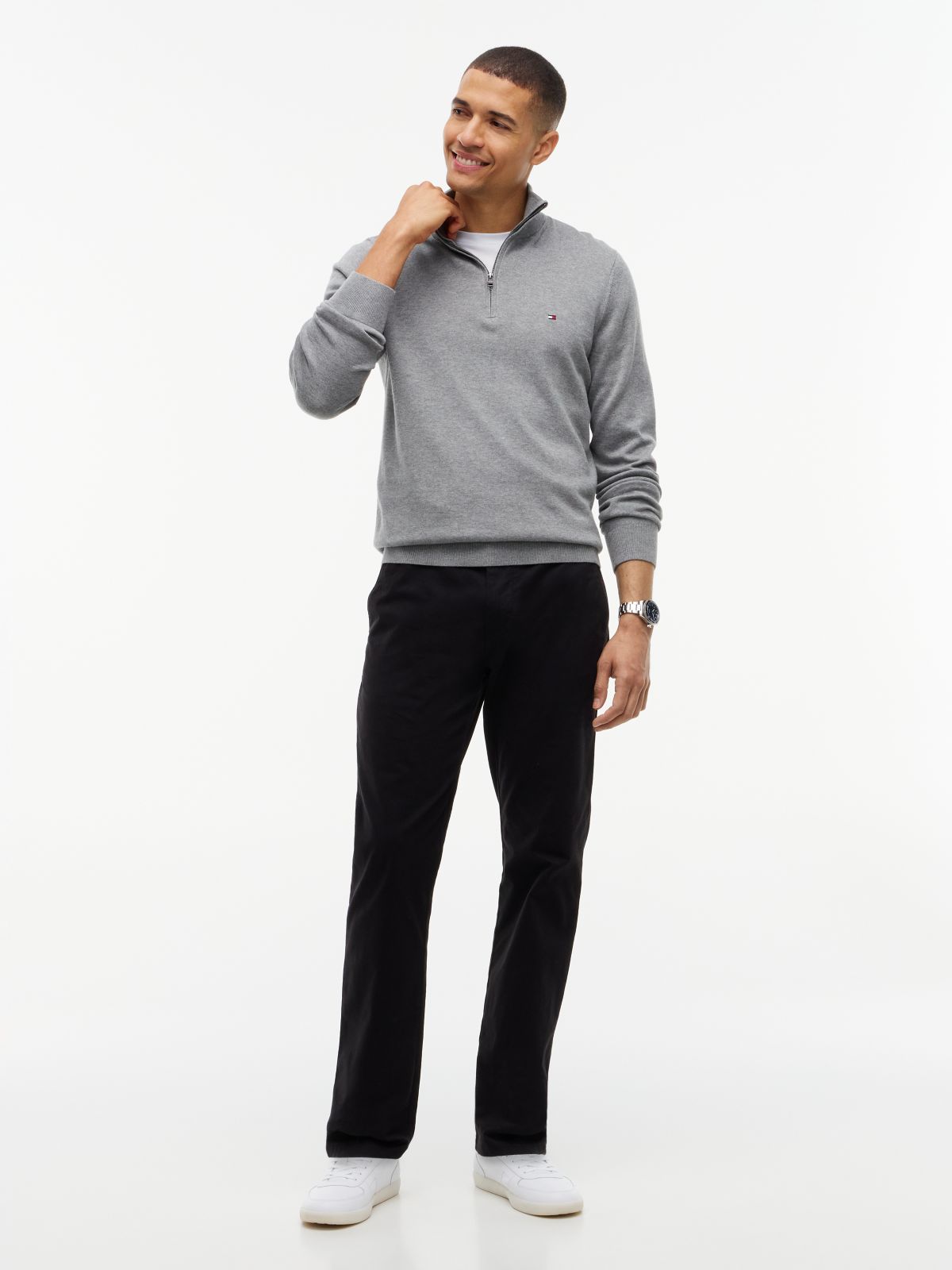 Straight Flex Chino — Black