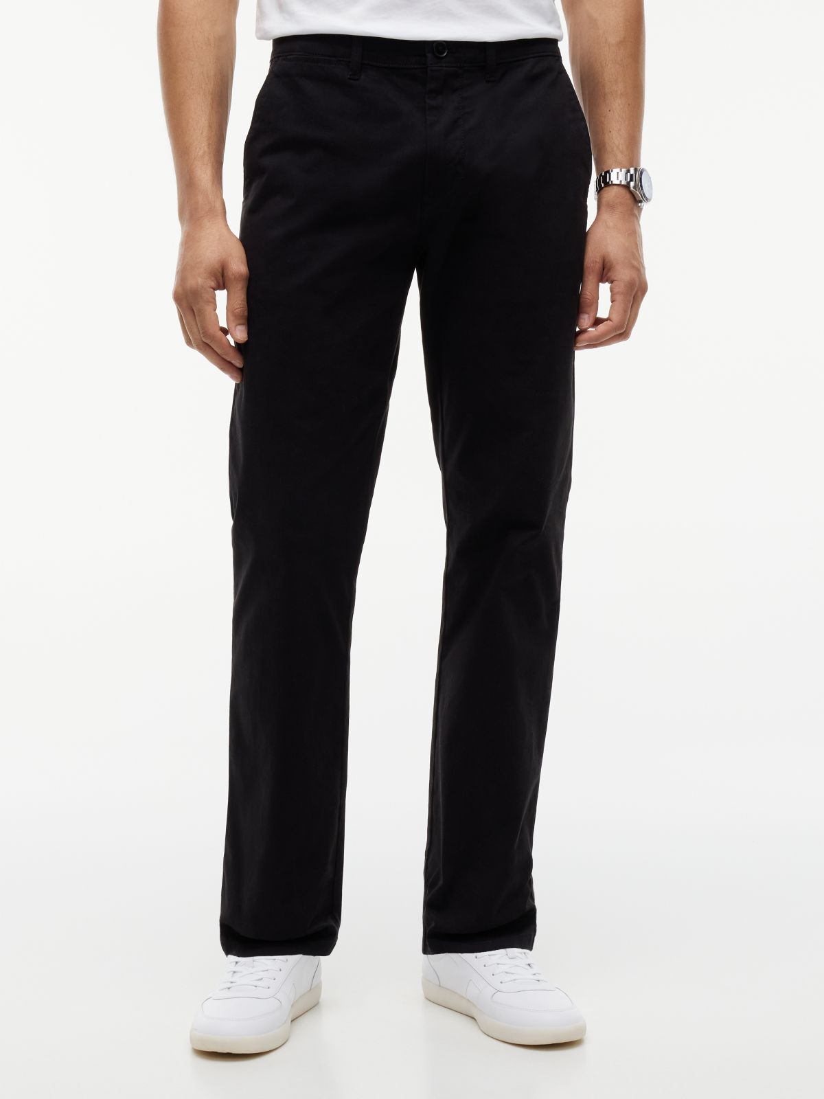 Straight Flex Chino — Black