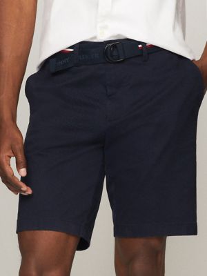 Belted Twill 9" Club Short, Navy