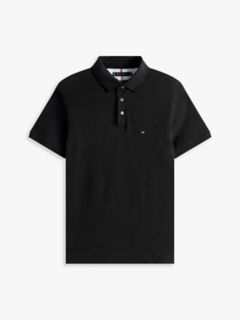 Slim Fit Stretch Pique Polo — Black 5