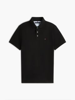 Slim Fit Stretch Pique Polo — Black 6