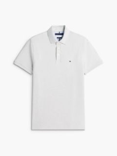 Slim Fit Stretch Pique Polo — Light Grey Heather 5