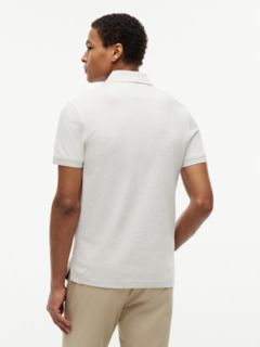 Slim Fit Stretch Pique Polo — Light Grey Heather 4
