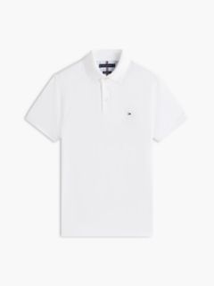 Slim Fit Stretch Pique Polo — Fresh White 5