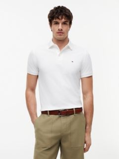 Slim Fit Stretch Pique Polo — Fresh White 1
