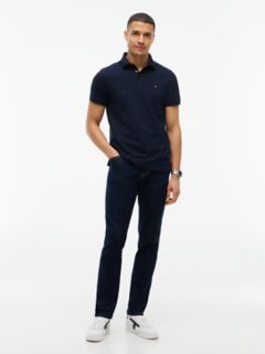 Slim Fit Stretch Pique Polo — Navy Blue 2