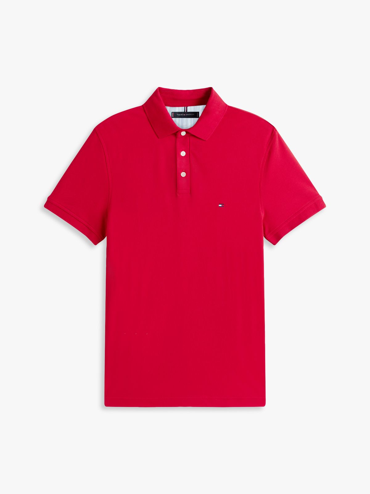 Slim Fit Stretch Pique Polo — Primary Red