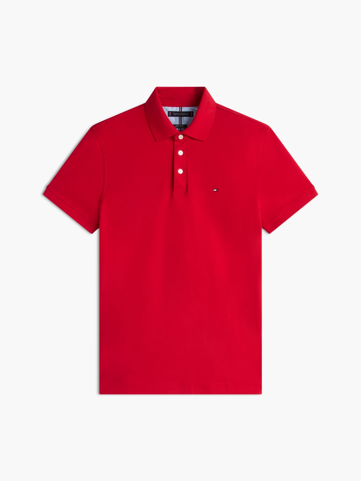 Slim Fit Stretch Pique Polo — Primary Red