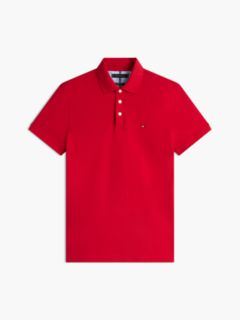 Slim Fit Stretch Pique Polo — Primary Red 6