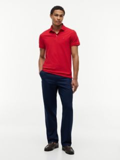 Slim Fit Stretch Pique Polo — Primary Red 2