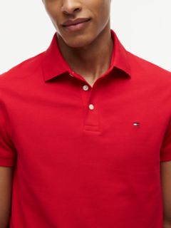 Slim Fit Stretch Pique Polo — Primary Red 3
