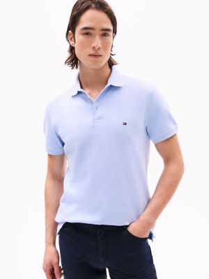 Slim Fit Stretch Pique Polo, Breezy Blue