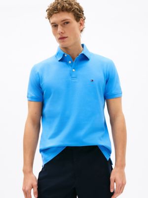 Slim Fit Stretch Pique Polo, Copenhagen Blue