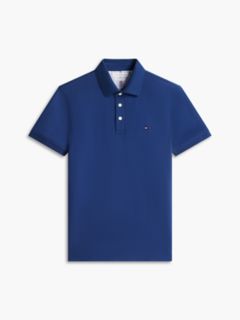 Slim Fit Stretch Pique Polo — Indigo Blue 5