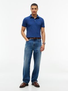 Slim Fit Stretch Pique Polo — Indigo Blue 2