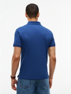 Slim Fit Stretch Pique Polo — Indigo Blue 4