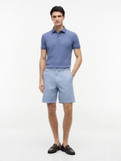 Slim Fit Stretch Pique Polo — Faded Indigo 2