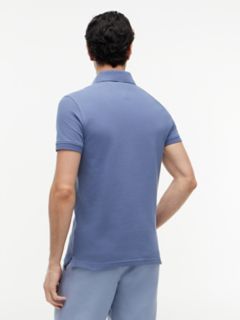 Slim Fit Stretch Pique Polo — Faded Indigo 4