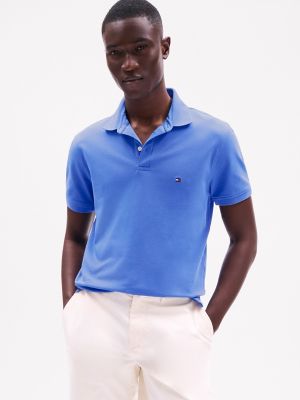 Slim Fit Stretch Pique Polo, Dazzling Blue